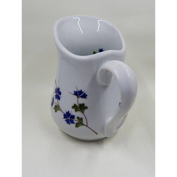 Cordon Bleu BIA Small Pitcher Creamer Hand Decorated Blue Cornflowers - Picture 4 of 10